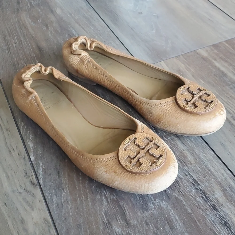 Tory Burch Womens Reva Logo Ballet classic Flats shoes sz 7M